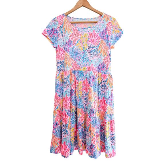 Lilly Pulitzer Geanna Short Sleeve Dress in Splashdance Size Small Style 010343 - Picture 3 of 7